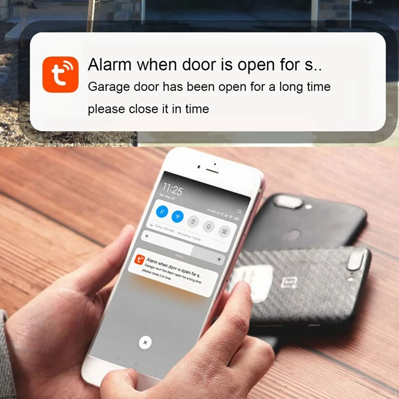 Abgg-tuya pembuka pintu garasi cerdas WIFI 2.4G, kontroler pembuka pintu garasi cerdas buka dan tutup dengan aplikasi ponsel kompatibel Alexa dan Google Home