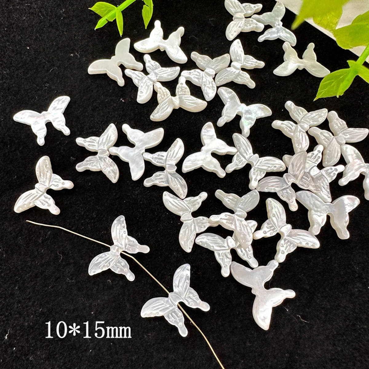 

2Pcs White Butterfly Shell Pendant DIY Loose Beads Pendant For Jewelry Making DIY Earring Necklace Rings Accessory
