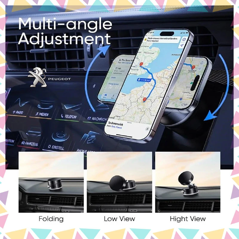 

Автомобильный двусторонний патрон, магнитный держатель для телефона для Peugeot 108 406 407 408 206 207 208 306 307 308 508, автомобильные аксессуары