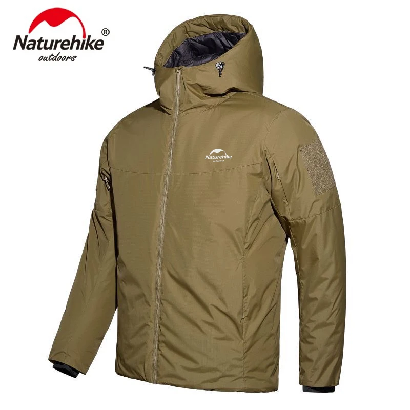 Naturehike Chaqueta de algodón para exteriores, chaquetas gruesas y cálidas con capucha para invierno, ropa de abrigo, ropa de montañismo y senderismo, cortavientos