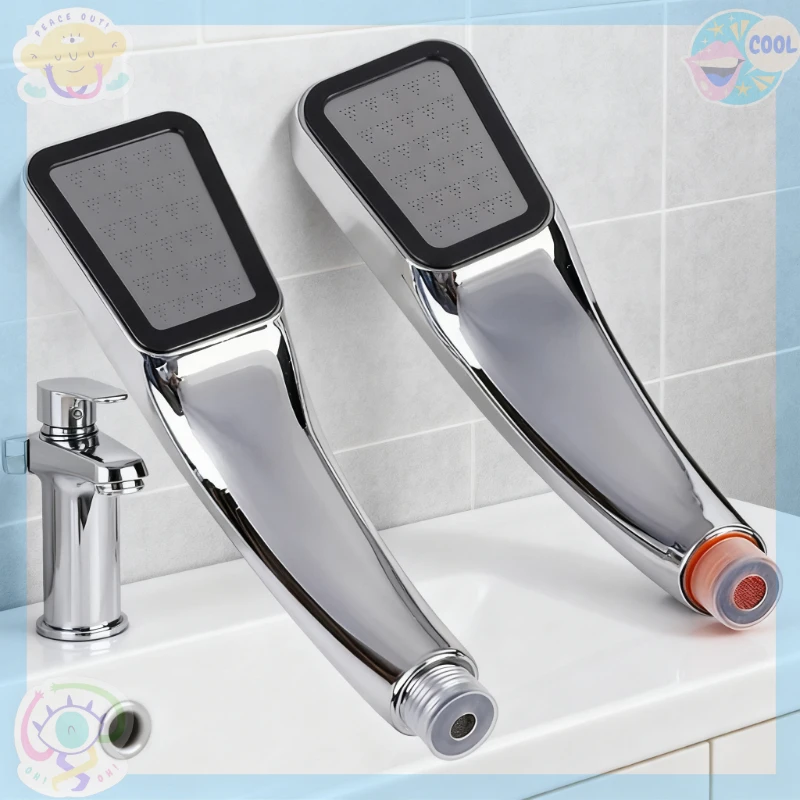 

300 Holes Shower Head High Pressure Rainfall Water Saving Flow With Chrome ABS Sprayer Nozzle Square Shower Bathroom Accessories