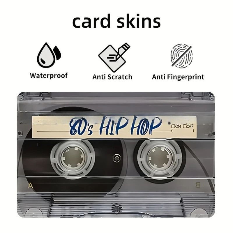 1 قطع الرجعية الهيب هوب الشريط ملصقات التصميم الإبداعي الديكور بطاقة الائتمان الخصم مترو الانفاق حافلة بطاقة متعة DIY بالجملة الأزياء