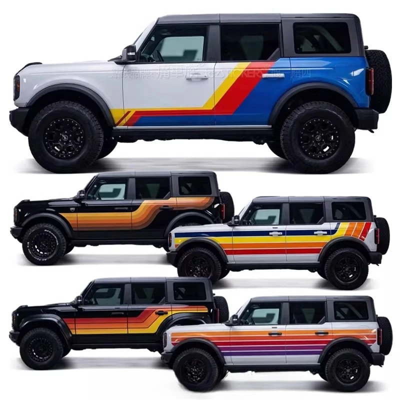 

Виниловые наклейки для автомобилей Ford BRONCO, модификация внешнего вида, индивидуальные спортивные наклейки