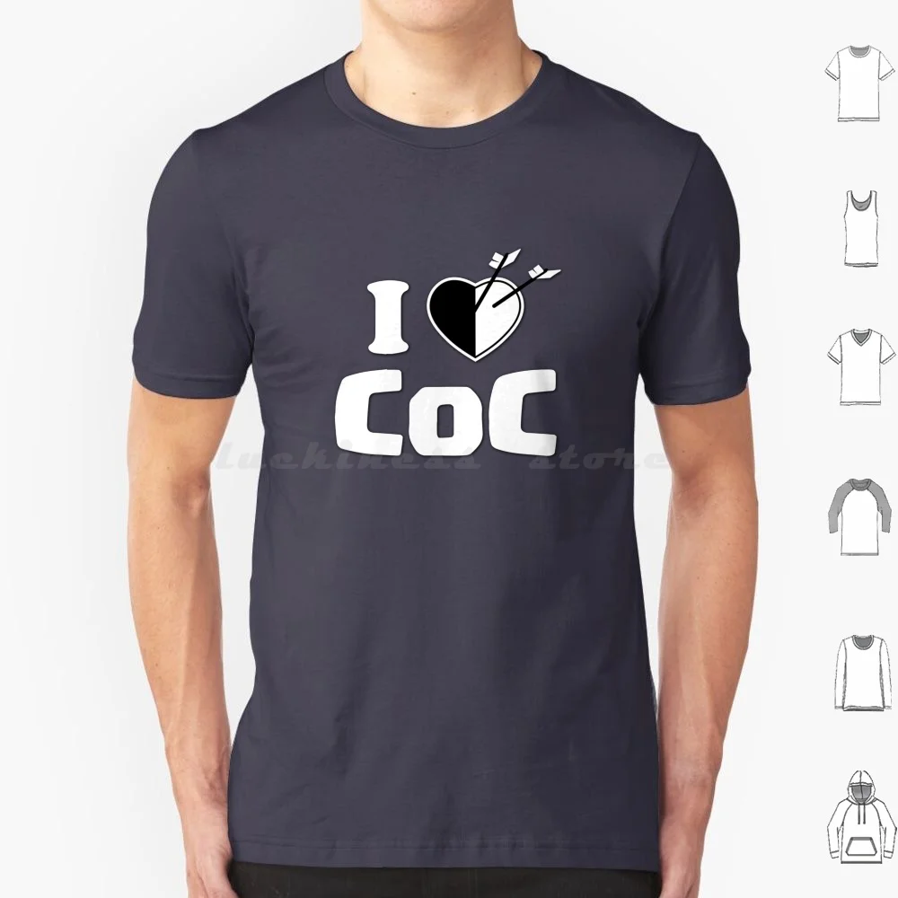I Love T Shirt Big Size 100% Cotton I Love I Love Coc Love Coc Playing Play Game Gaming Addicted Favorite Heart Shape Arrow