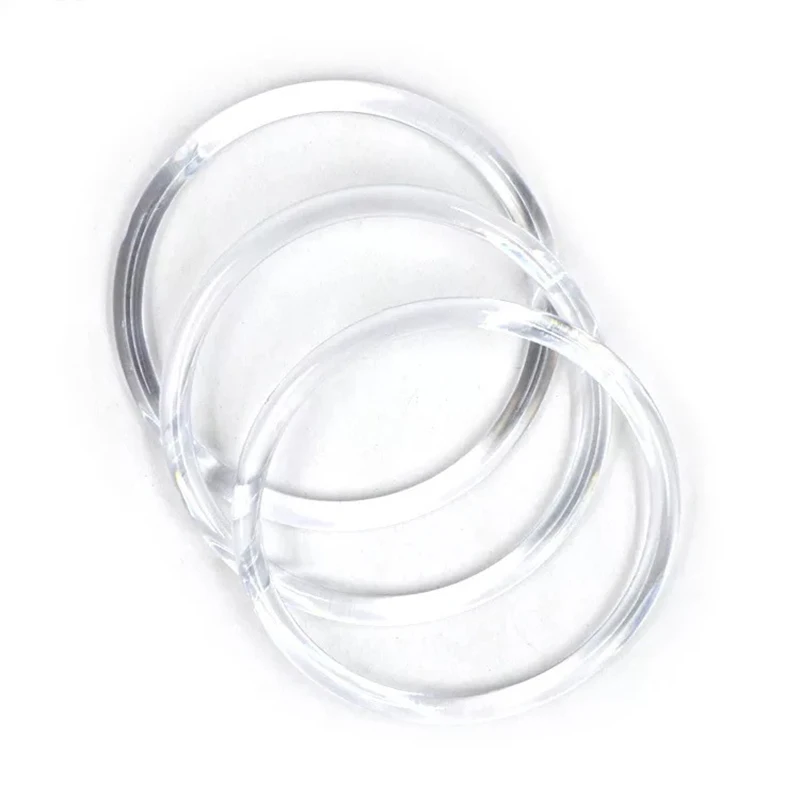 2/4/10Pcs Deepeel Acrylic Transparent Bag Handle Plastic Circle Ring Frame Handbag Replace Handles Woven-bag Brackets Accessory