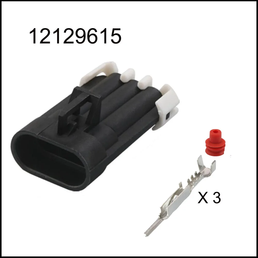 Imagem -03 - Conector de Cabo Impermeável Automático Plugue Automotivo Soquete Masculino Família Inclui Terminal Seal Pin 12110293 12129615 100set