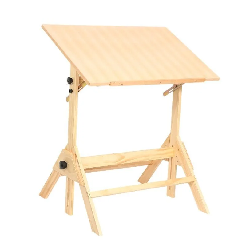 Adjustable Art Drawing Table for Painting Sketching and Drafting with Tilted Surface for Designers Art Studio Desk and Chair