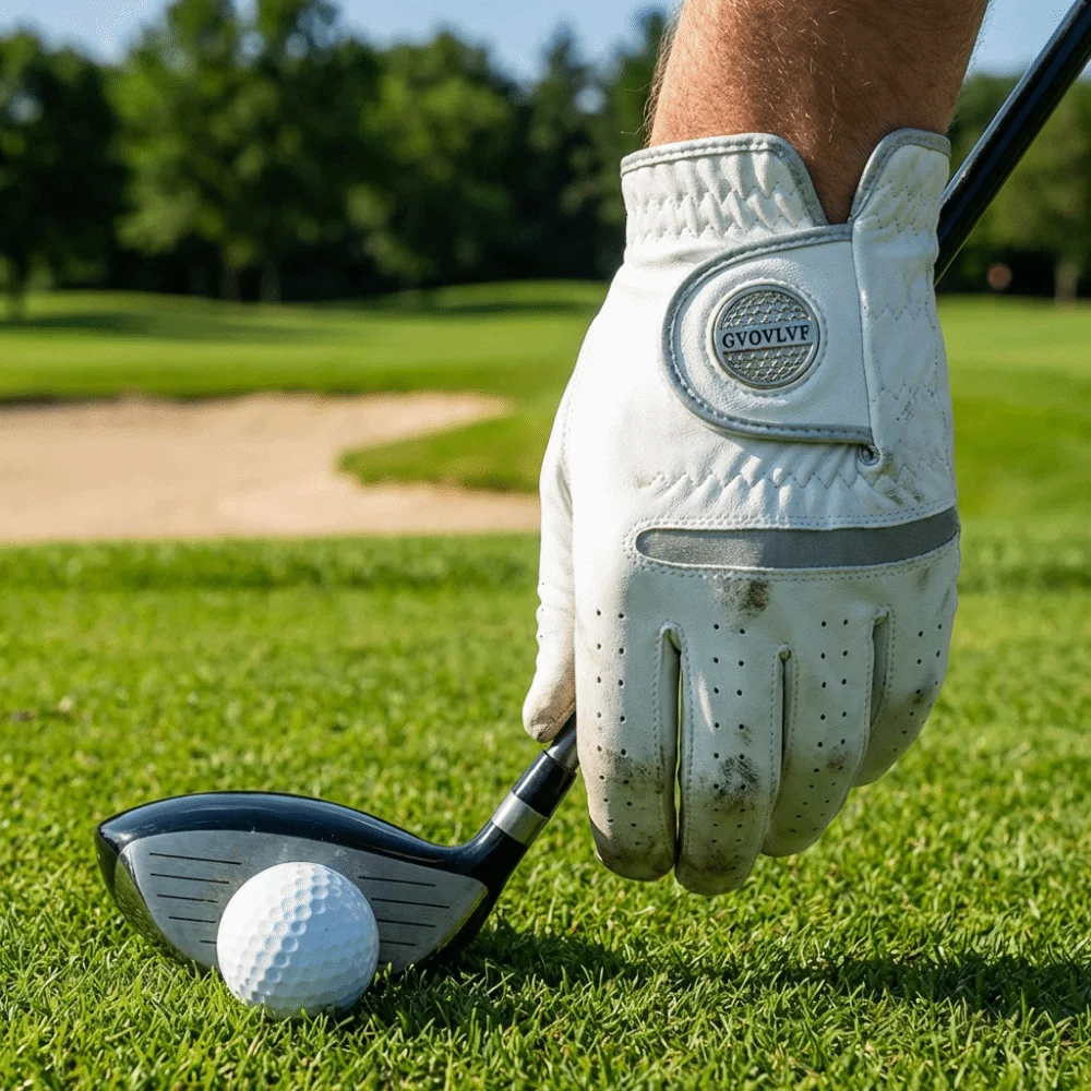 White Color Golf Glove Lightweight Design Detachable Marker Magnetic Marker Glove Breathable Fabric Breathable Golf Gloves - view 4