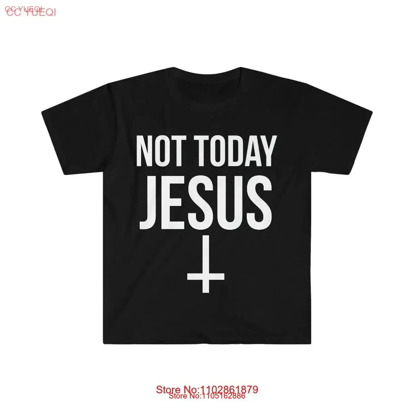 Not Today Jesus Satanic Softstyle T Shirt vintage Washed graphic homme Comfortable Breathable Versatile Top For Everyday Wear