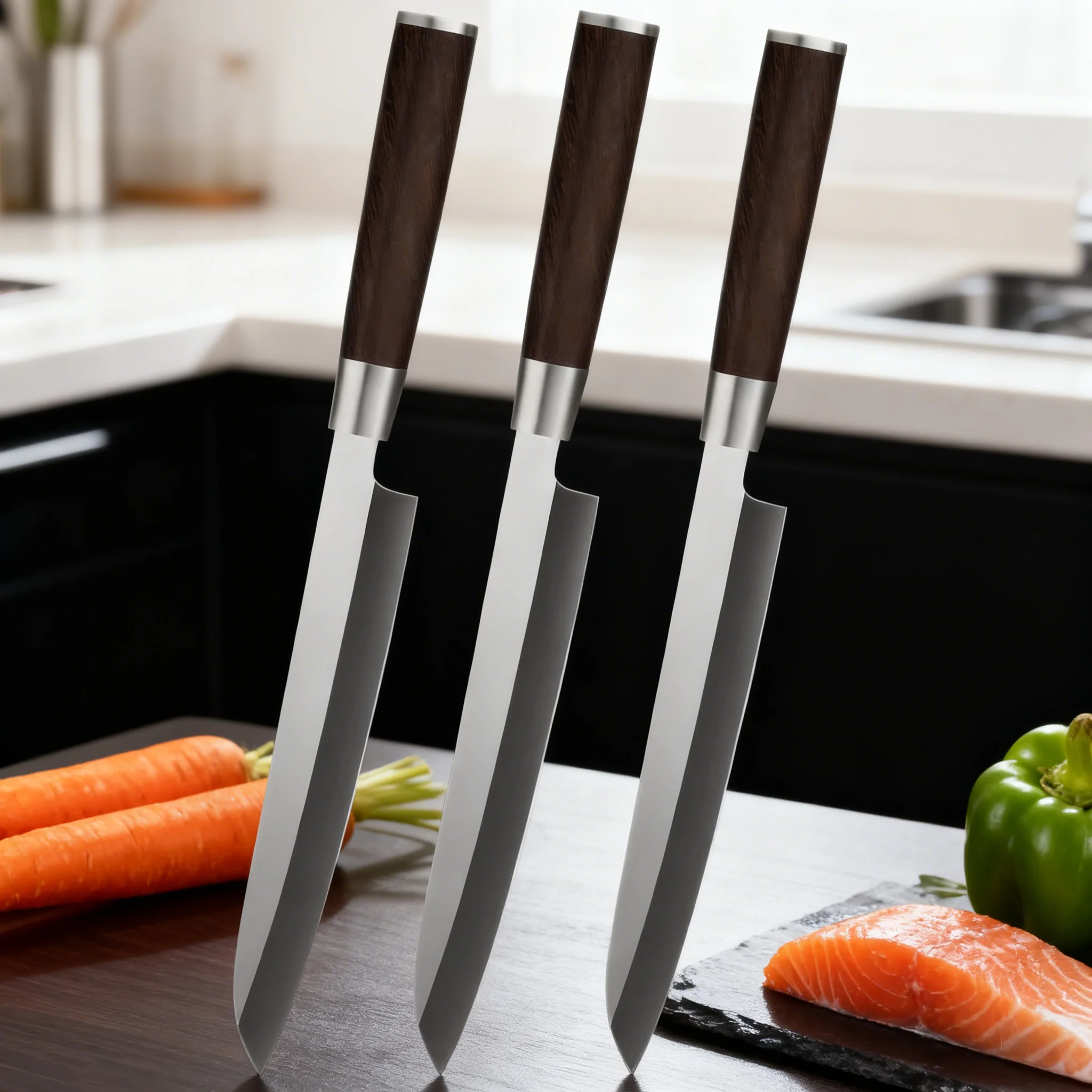 1/2/3PCS，Sashimi Knife Meat Fish Vegetable Slicing Knife Sushi Knife Cooking Handmade Chef Knife Cooking Tool Kitchen Stuff