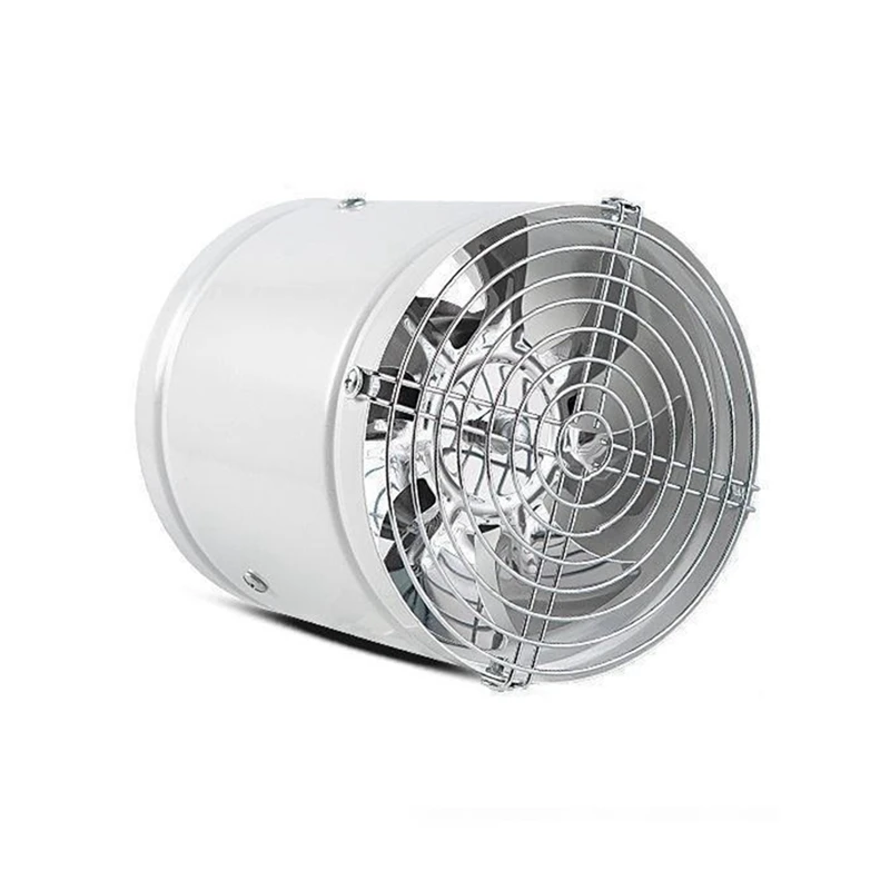 6Inch Pipe Exhaust Fans Powerful Silent Ventilation Fan Air Ventilator Metal Pipe Ventilation Exhaust Fans White