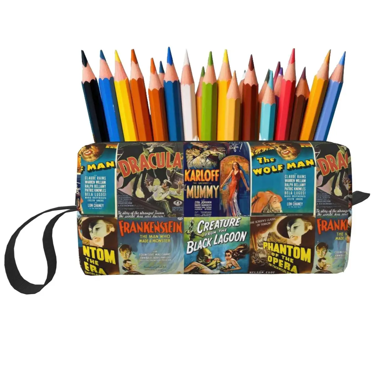 العالمي وحوش مقلمة الطلاب الهدايا صندوق القلم حقيبة أقلام رصاص لوازم مكتبية السفر النساء حقيبة مستحضرات التجميل المنظم الحقيبة