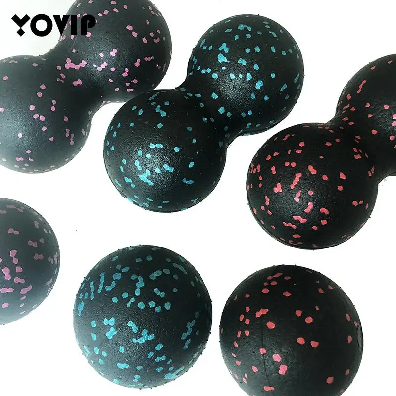 Fitness Ball Double Lacrosse Massage Ball Set Mobility Peanut Balls  Self-Myofascial Release Deep Tissue Gym Home Massage Tool