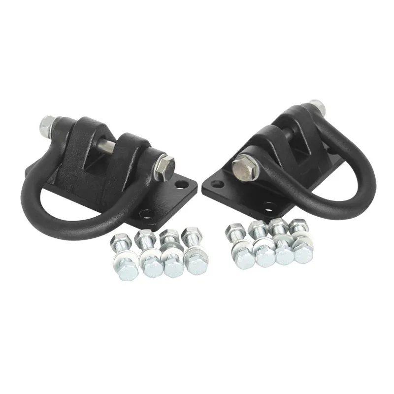 

ZAIQU Heavy Duty Steel Black Mounted Rear Tow Hook Shackle Fits for SUV JL/JK Rescue Trailer Hitch Parts & Car Accessories