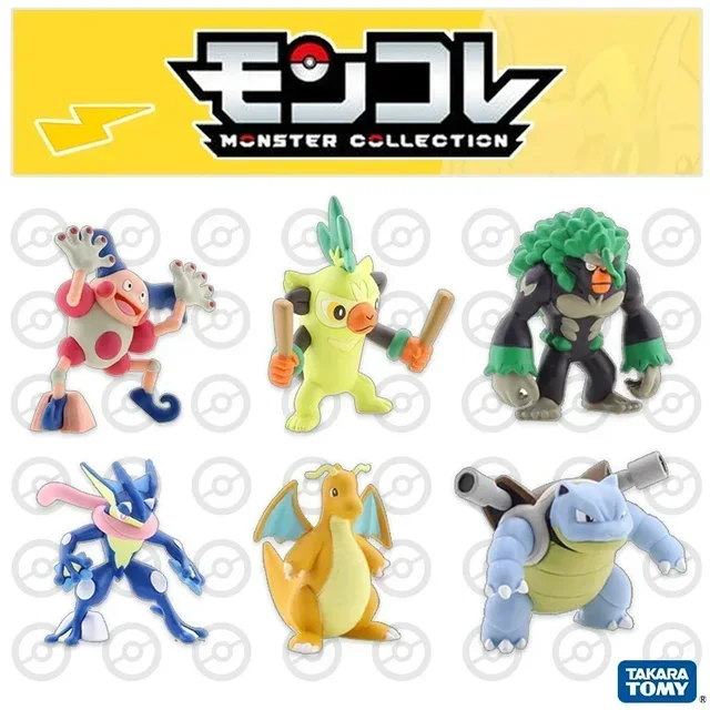 Takara Tomy Tomica Pokemon kieszonkowe potwory Moncolle Ex MS seria 3-5cm Mini żywica Anime rysunek zabawki dla dzieci kolekcje