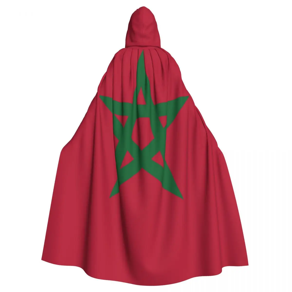 Hooded Cloak Unisex Cloak with Hood Flag Of Morocco Cloak Vampire Witch Cape Cosplay