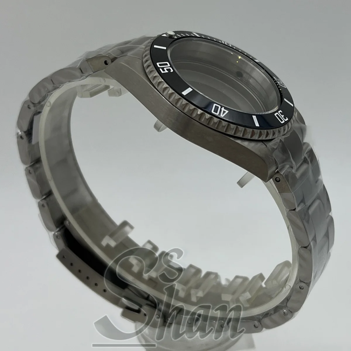 Aleación de titanio 40mm NH35 caja de reloj correa de cristal de zafiro SUB GMT Yacht NH34 NH35 NH36 ETA2824 movimiento resistente al agua 10ATM