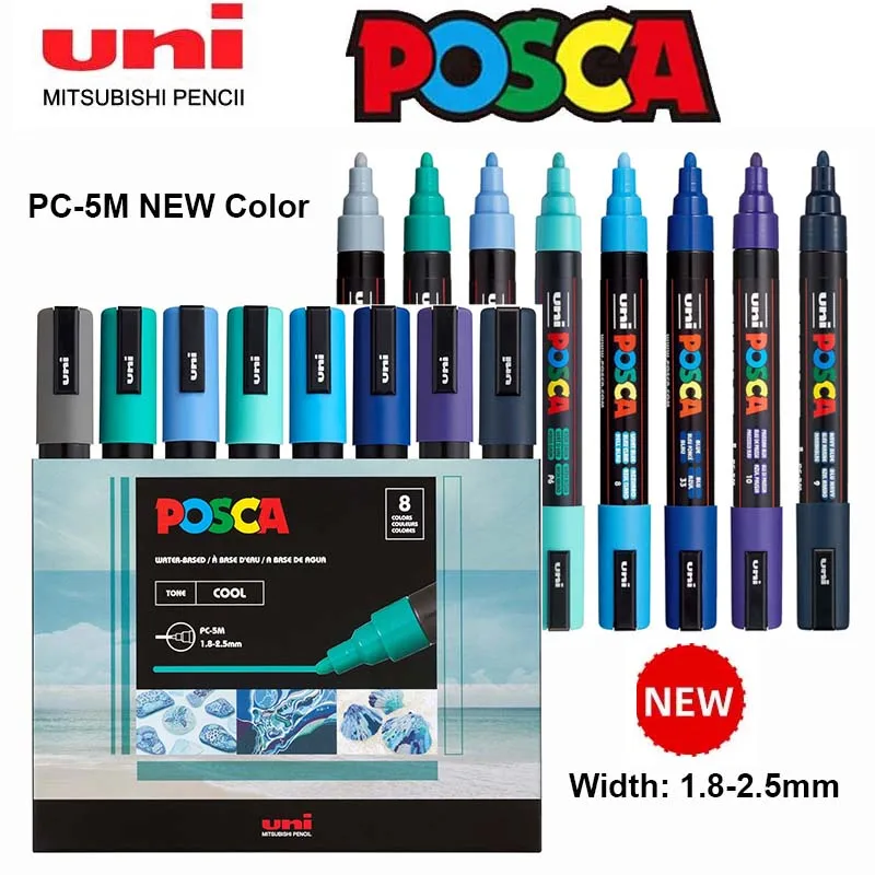 Posca Copic Marker Pens Waterproof Permanent Professional Drawing Things for Graffiti 8PC Uni Craft Stuff Children Artists манга