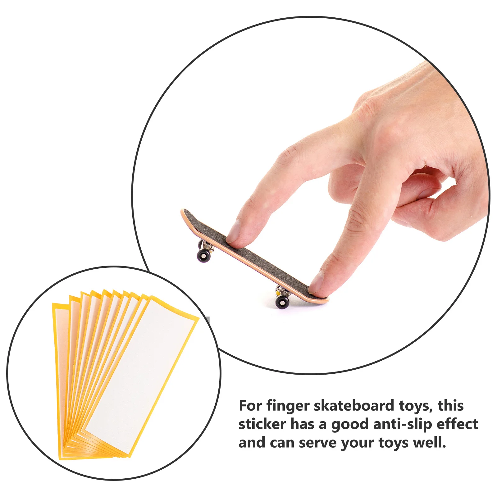 

10 Pcs Finger Skateboard Anti-slip Sticker Stickers Tape Grip Skates Non-slip Skateboards