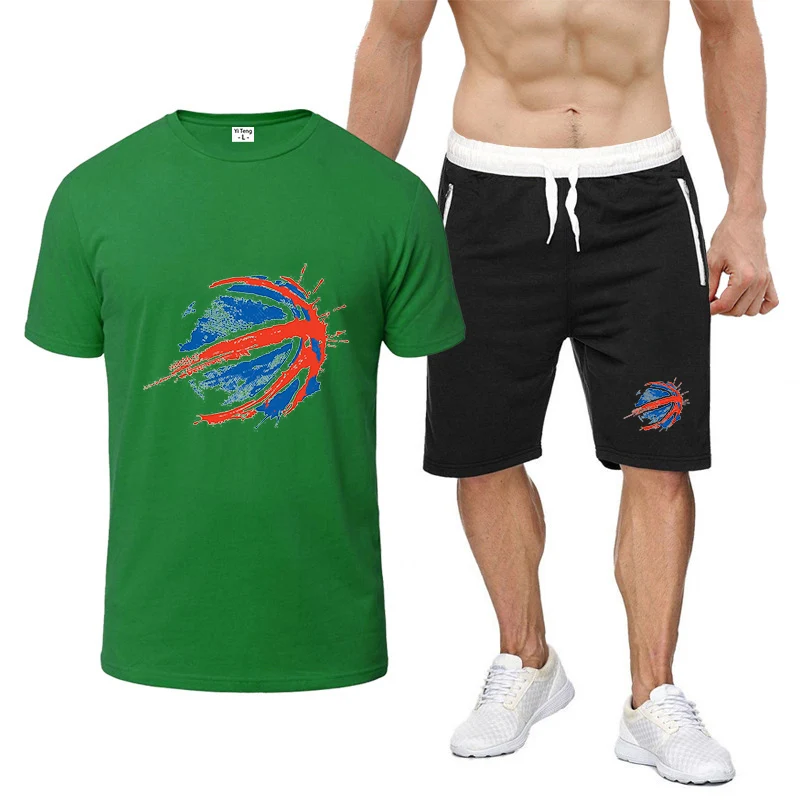 

Summer mvp basketball graphic Logo Print 2026 Men's Premium Fabric Quick-dry Breathable Round Neck T-shirt Pants Suits