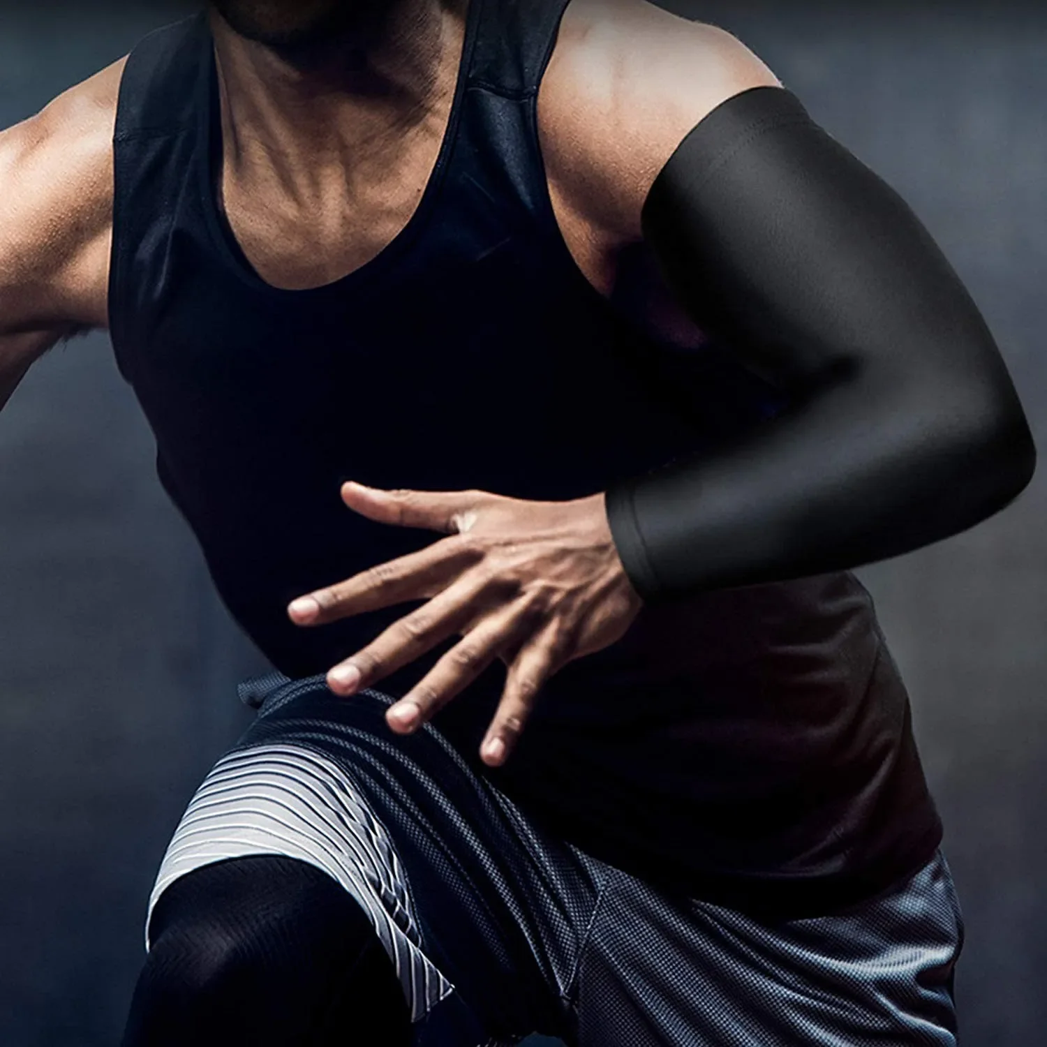 WOSWEIR 1PC Sports Arm Compression Sleeve Basketball Cycling Arm Warmer Summer Running UV Protection Volleyball Sunscreen 