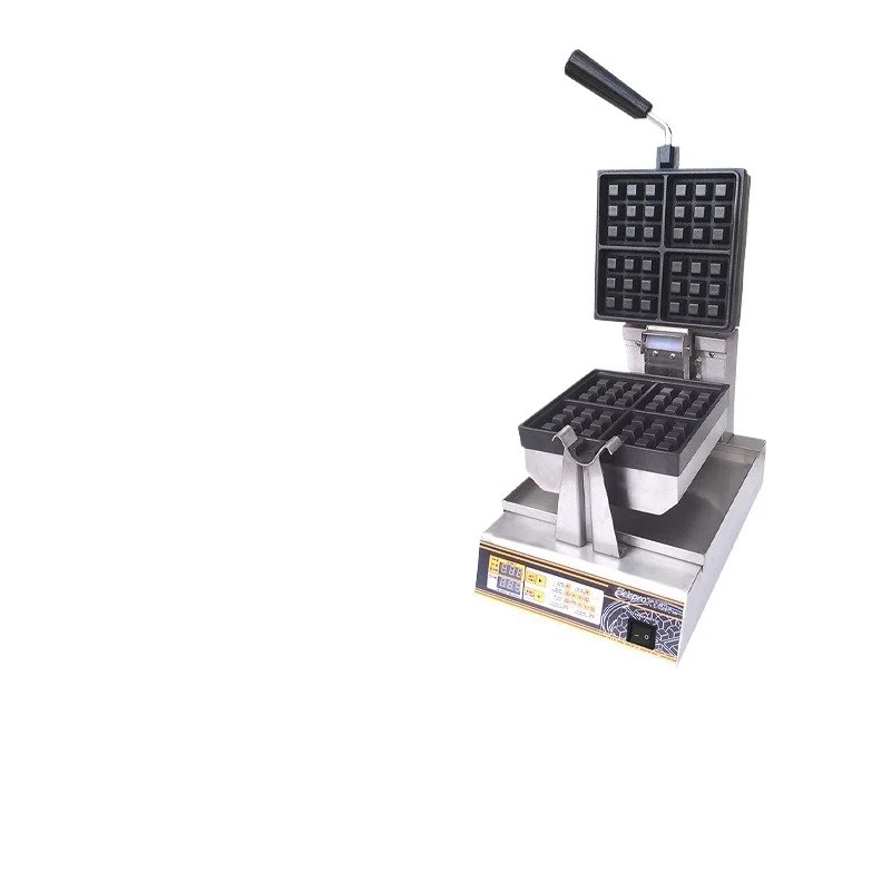 Single head square rotating waffle stove square muffin machine lattice cake machine daily household restaurant stall