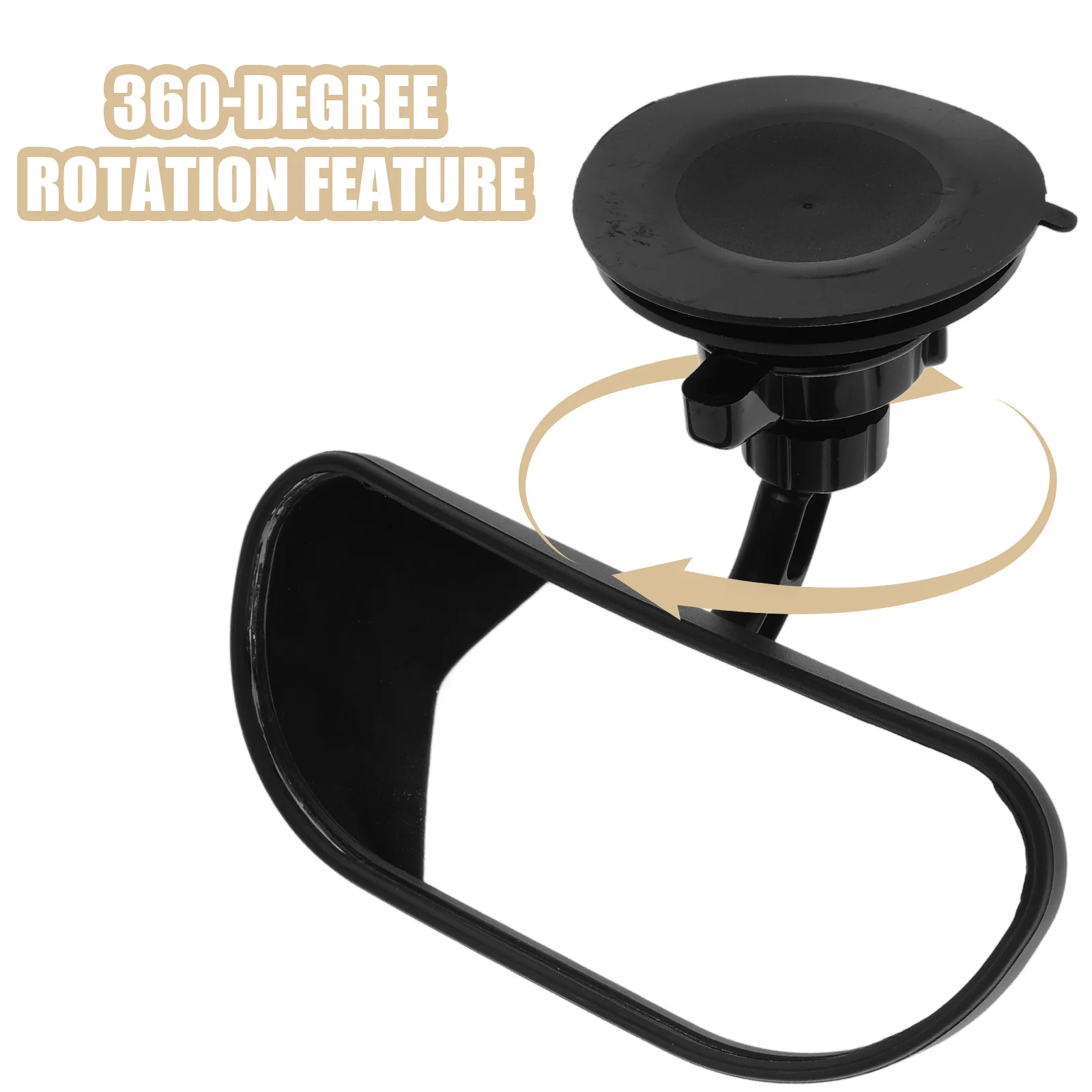 

Car Interior Mirror 360 Rotatable Suction Mount Clear View Rear Facing Mirror for Backseat Monitoring