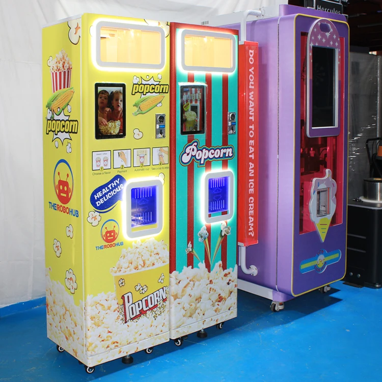 Commercial fully automatic popcorn machines The latest vending machines in malls and cinemas
