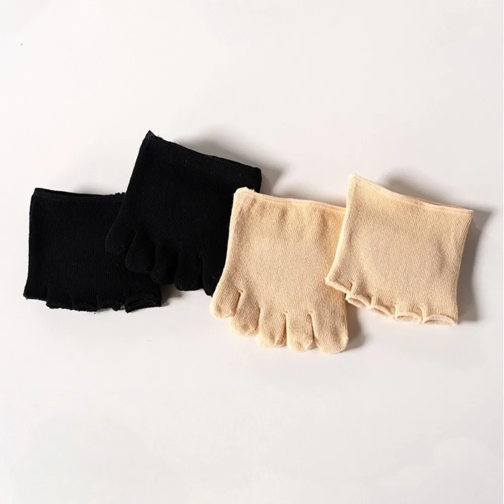 Casual Elastic Forefoot Socks Invisible Soft Half Feet Socks Splitting Toes Cotton Hosiery Toe Socks Men