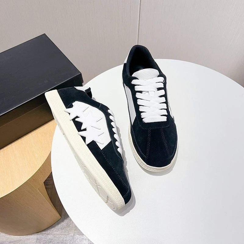 2025 أحذية رياضية رجالية من جلد الغزال خمر ستار منخفضة أعلى تنوعا مقاومة للاهتراء تنفس مريحة أحذية رياضية غير رسمية #5