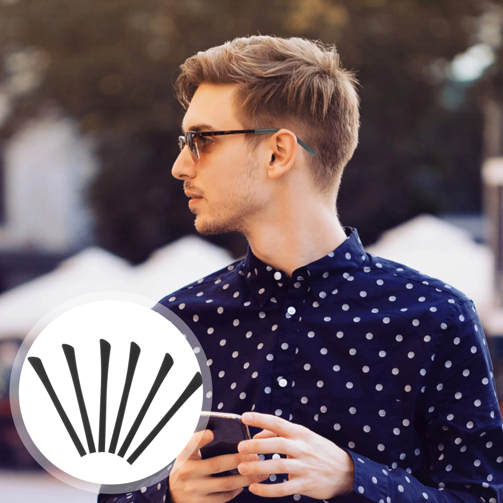 

Eyeglass End Tips Silicone Anti-Skid Ear Grips Keep Glasses From Slipping Lightweight Replacement Accessories For Eyewear