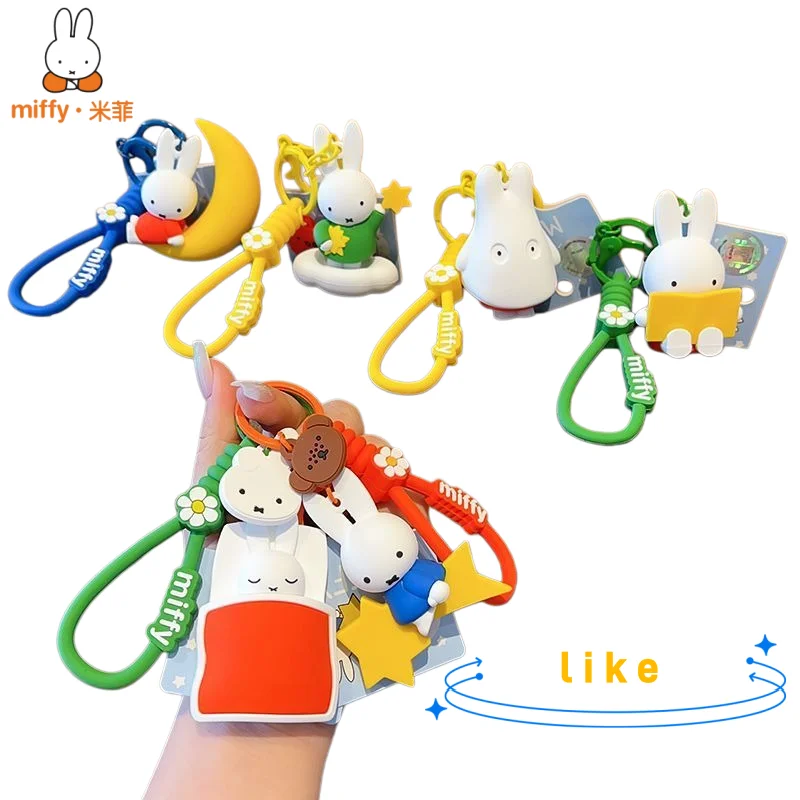 

New Arrival Miffy Cute Cartoon High-looking Fashion Keychain Kawaii Doll Doll Pendant Backpack Decoration Gift Toy
