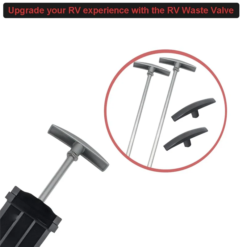 

-A12R 2Pcs RV Waste Valve Extension Tubes,9 Inch Long RV Sewer Hose Kit RV Sewer Valve Handle Replacement RV Replacement Parts