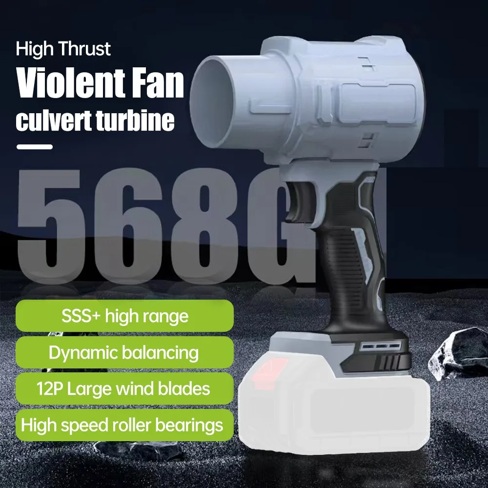 

1000W Turbo Fan Violent Fan 568g Thrust Stepless Speed High Power Turbofan Leaf Blower Handheld Mini Jet Fan for Makita Battery