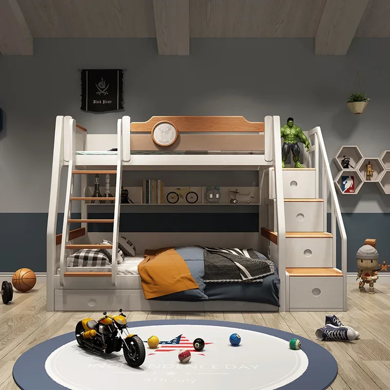 European Style Reliable and Good Wooden Furniture Children Bunk Bed