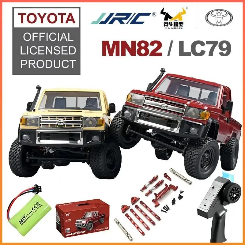 MN82 Remote Controlled Climbing Off-road Vehicle 1:12 Full Scale 4WD for Toyota LC79 Simulation RC Model Children Toy Rc Car