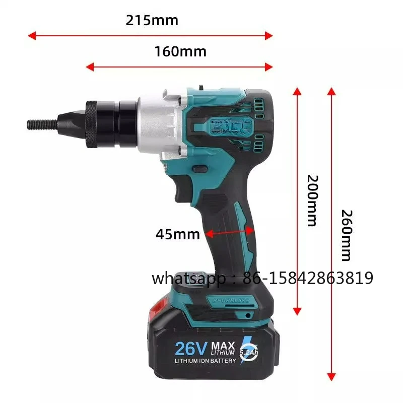 Brushless Electric Pull 21V Rechargeable Automatic Rivet Rivet Cap