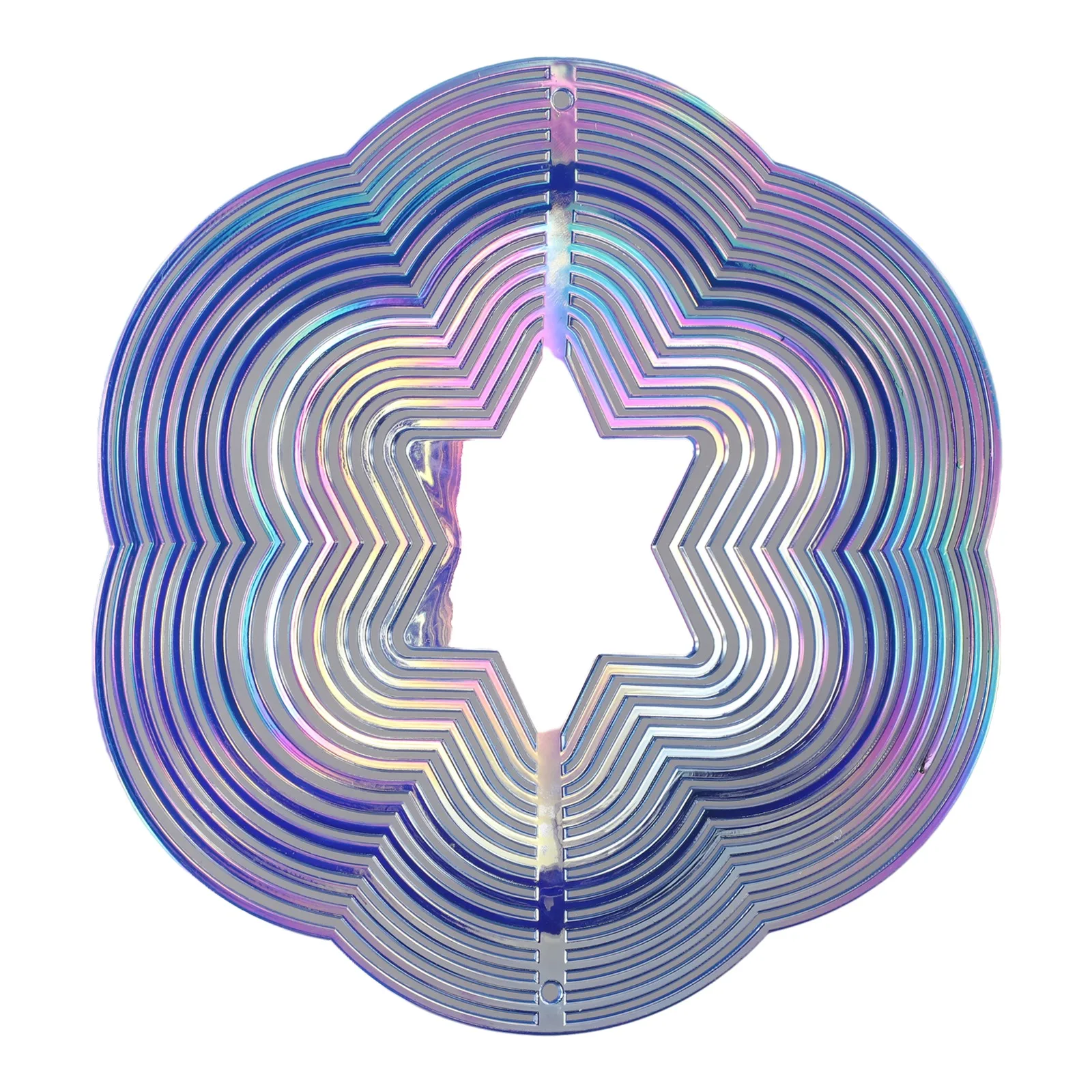 Hexagonal Wind Spinner Red/blue/gradient 20.1*20.1cm/7.91*7.91in Hexagonal Wind Spinner Adopt A 360-degree Rotatable Design