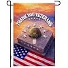 Veterans Day Military Helmet Garden Flag 12x18 Inch Yard Decor jjp