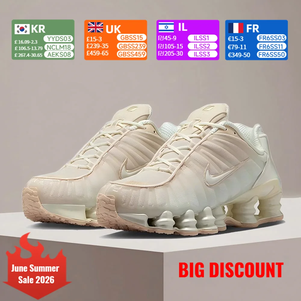 Tênis Nike SHOX TL feminino clássico casual para corrida, antiderrapante e durável, conforto acolchoado, moderno e versátil IH5075-219