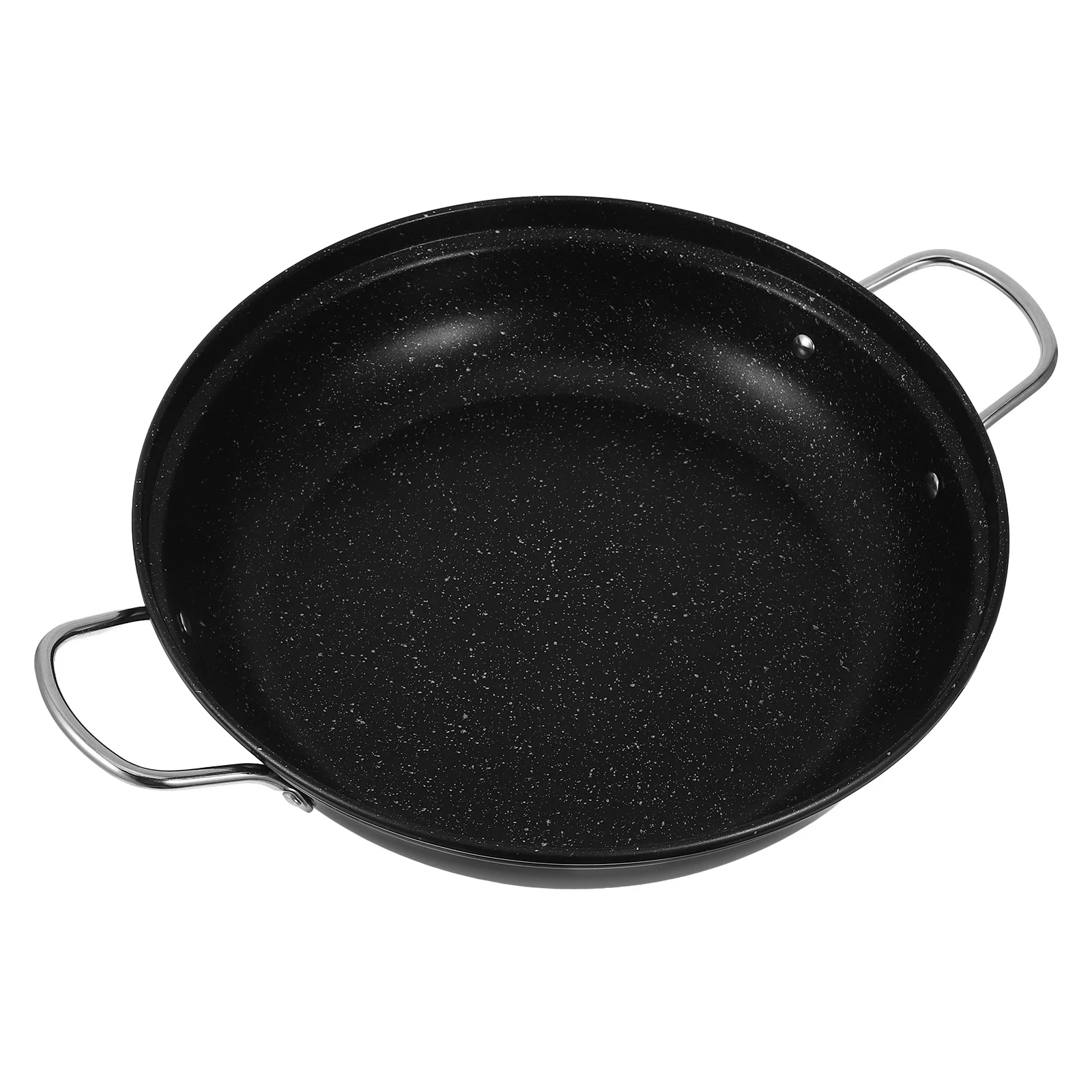 Large Capacity Shallow Soup Hot Pot Steel Pans for Cooking Ramen Small Pots Home Wok Korean