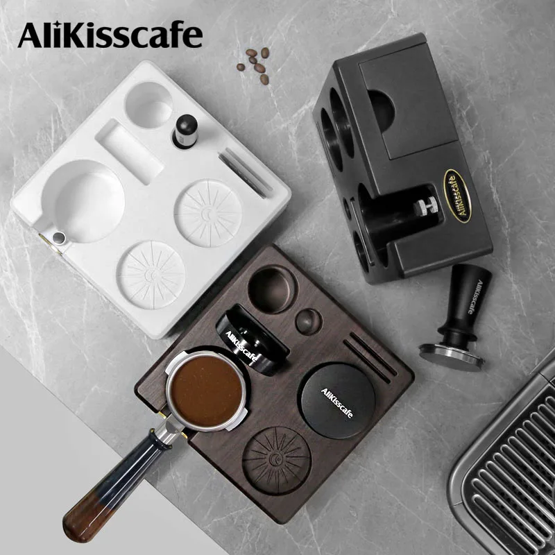 Alikisscafe Espresso Tamping Station Portafilter Holder Stand For 51mm 54mm 58mm Delonghi Breville Coffee Accessory Barista Tool