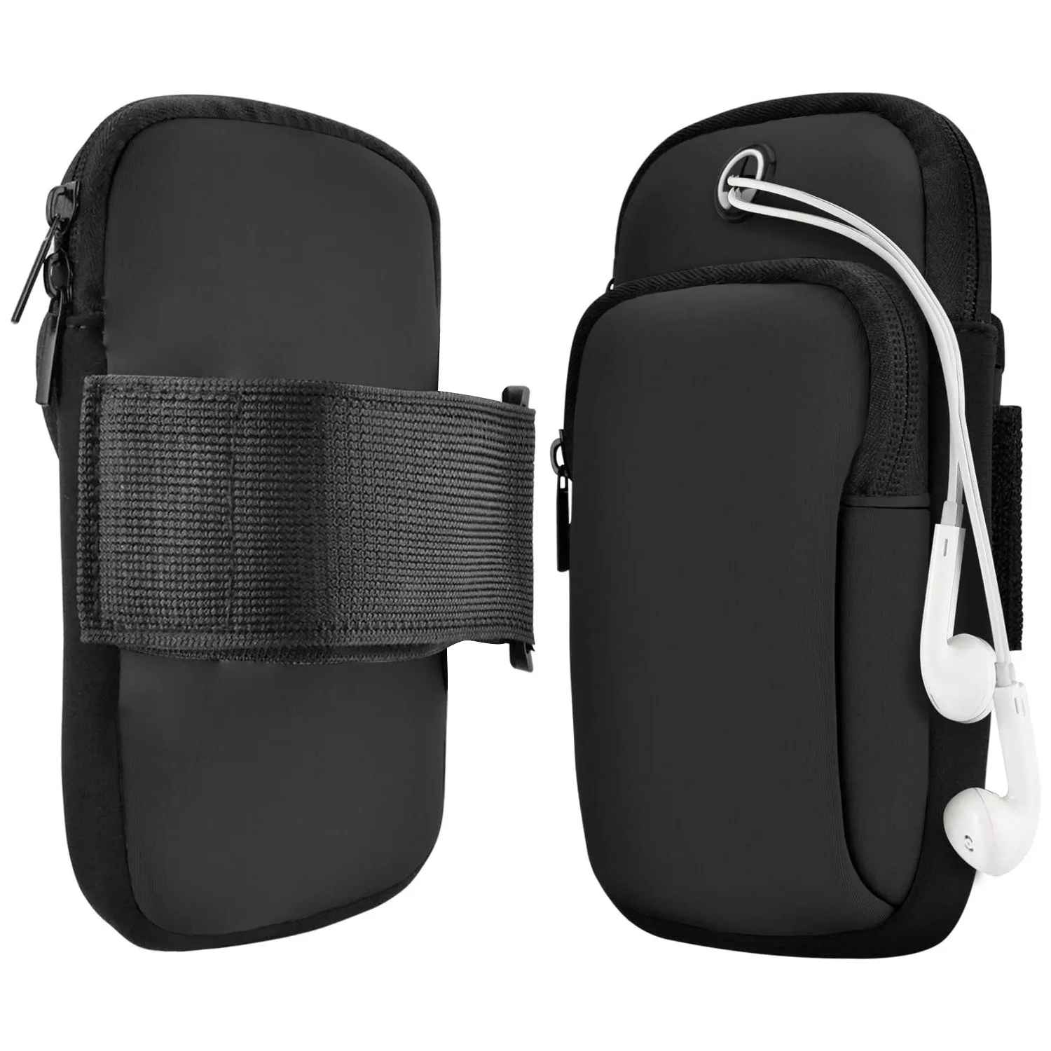 Sports Armband, Running Gym Universal Smartphone Arm Bag with Earphone Hole Multifunctional Pockets for Phone