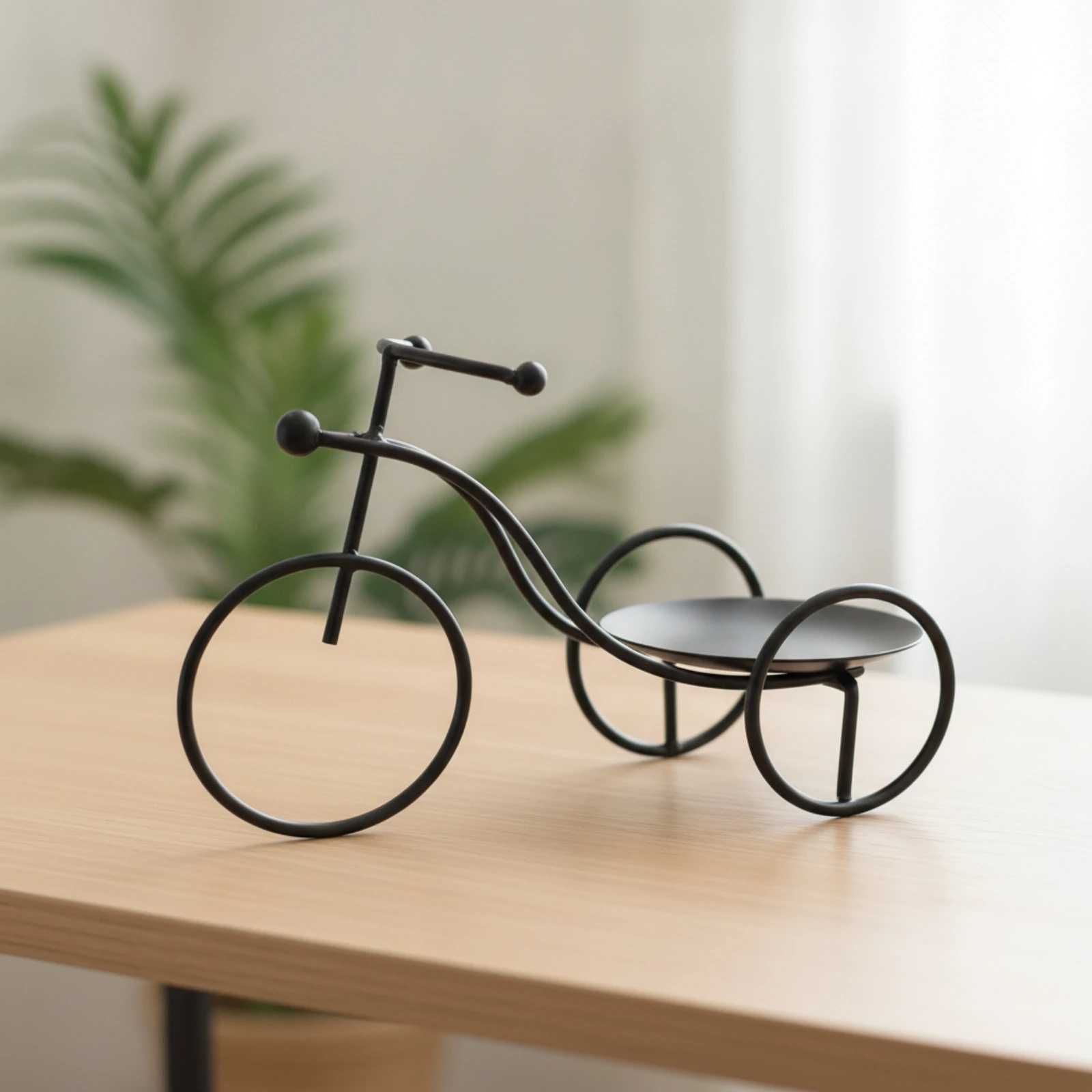 Cycle Candle Holder Decorative Candle Tray Stand Candlestick Rustic Vintage for Coffee Table view 3
