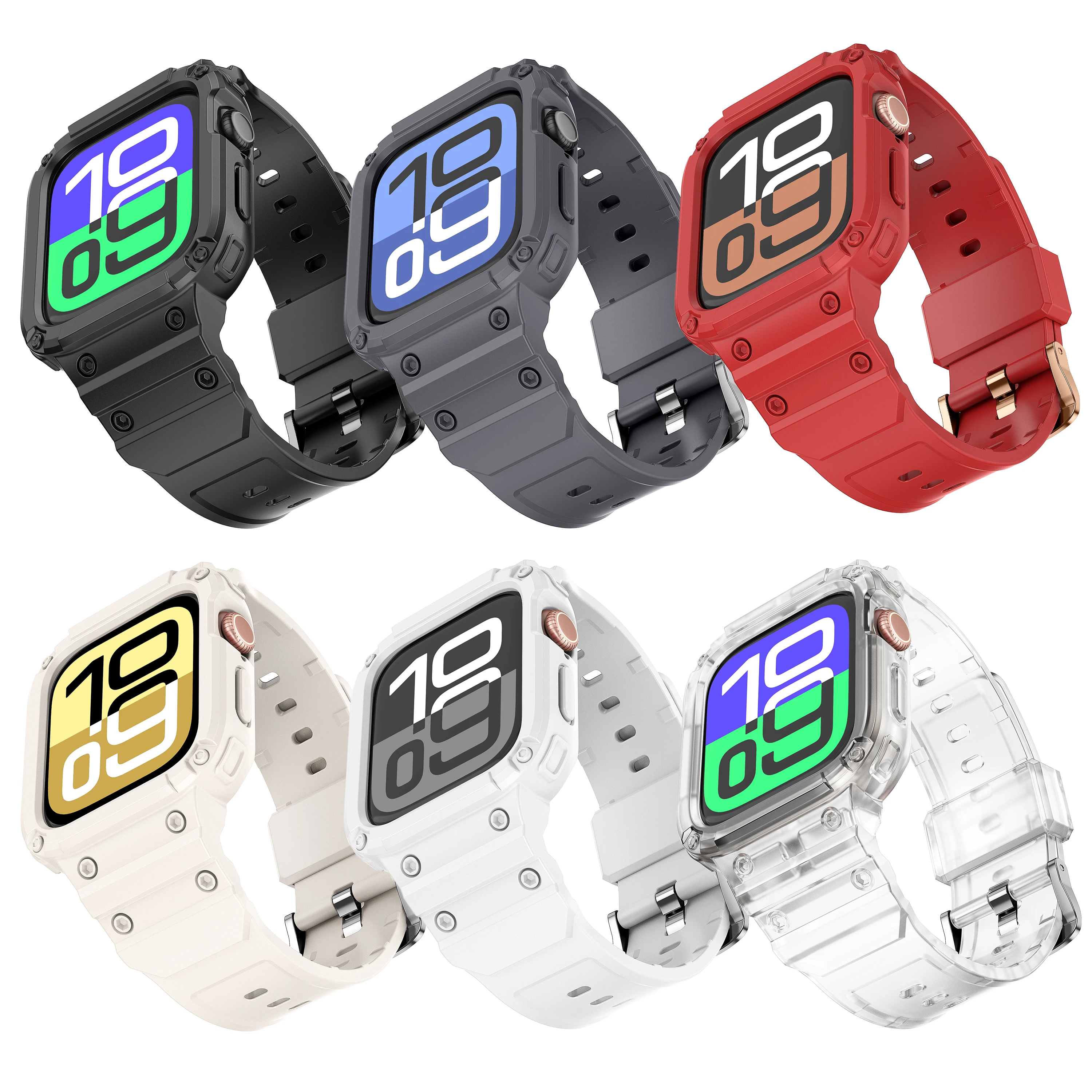 Suitable for Apple Watch S10 42mm/46mm compatibility, sports series sturdy shell, with military protection hard shell bumper