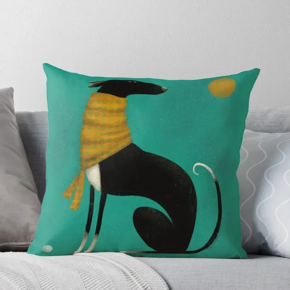 

BLACK GREYHOUND Throw Pillow sleeping pillows New year covers for pillows pillow