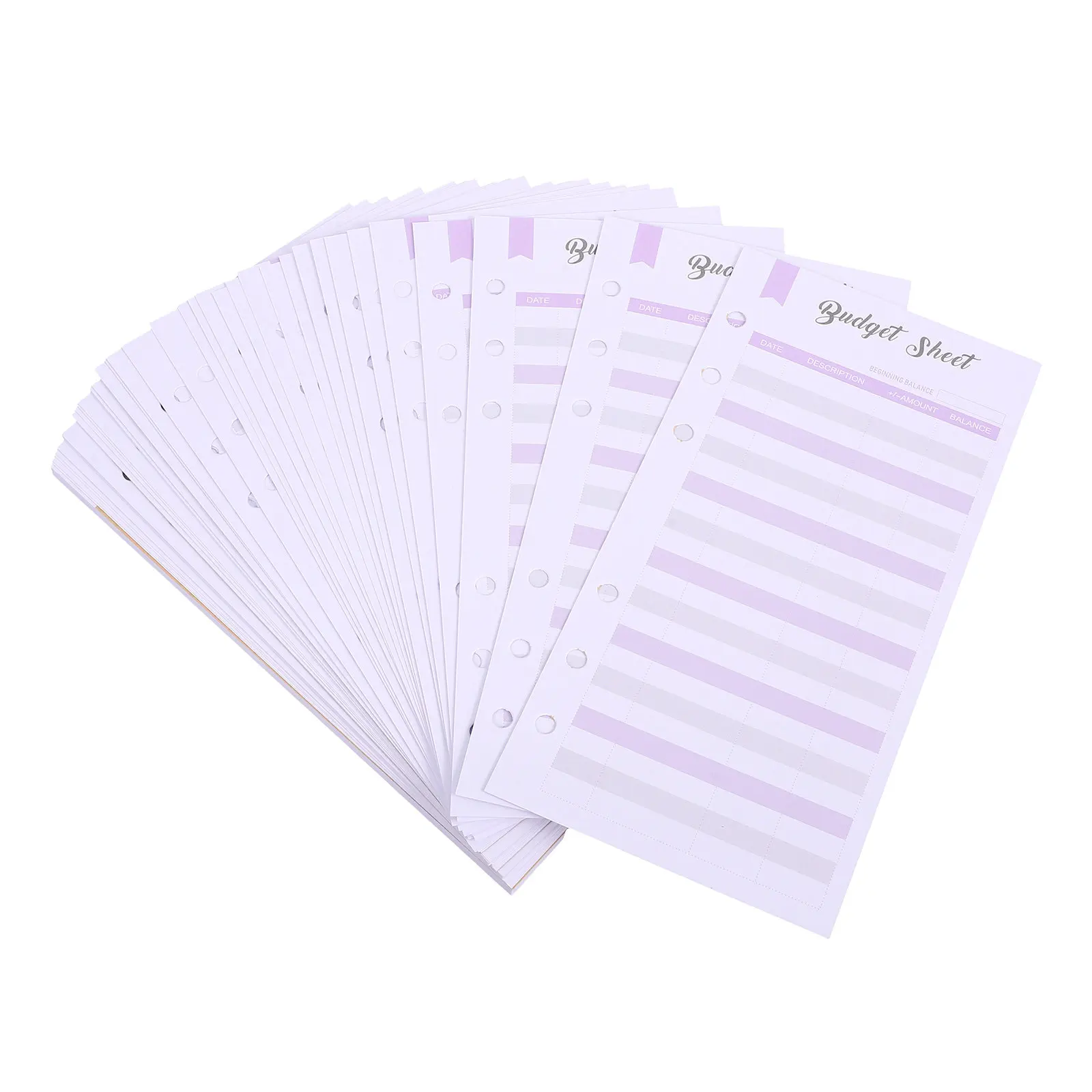 

60Pcs Budget Sheets Portable Cash Recording Cards Paper Budget Planner Inserts for Home Office Expense Tracking Business Use