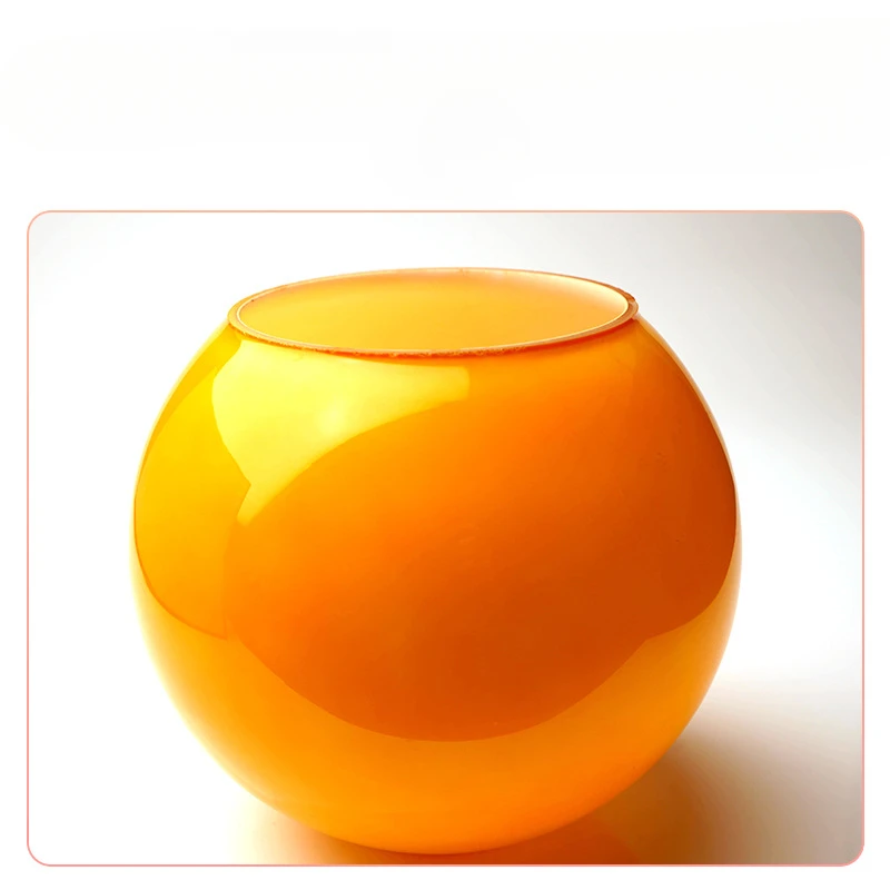 Round Glass Lampshade Orange for Desk Lamp Pendant Lamp Lighting Accessories