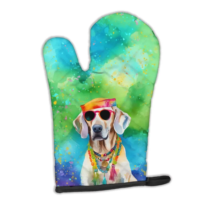 

Weimaraner Hippie Dawg Варенька для духовки Термостойкая толстая варежка для духовки для горячих сковородок и духовки Кухонная варежка для защиты рук Приготовление пищи и выпечки