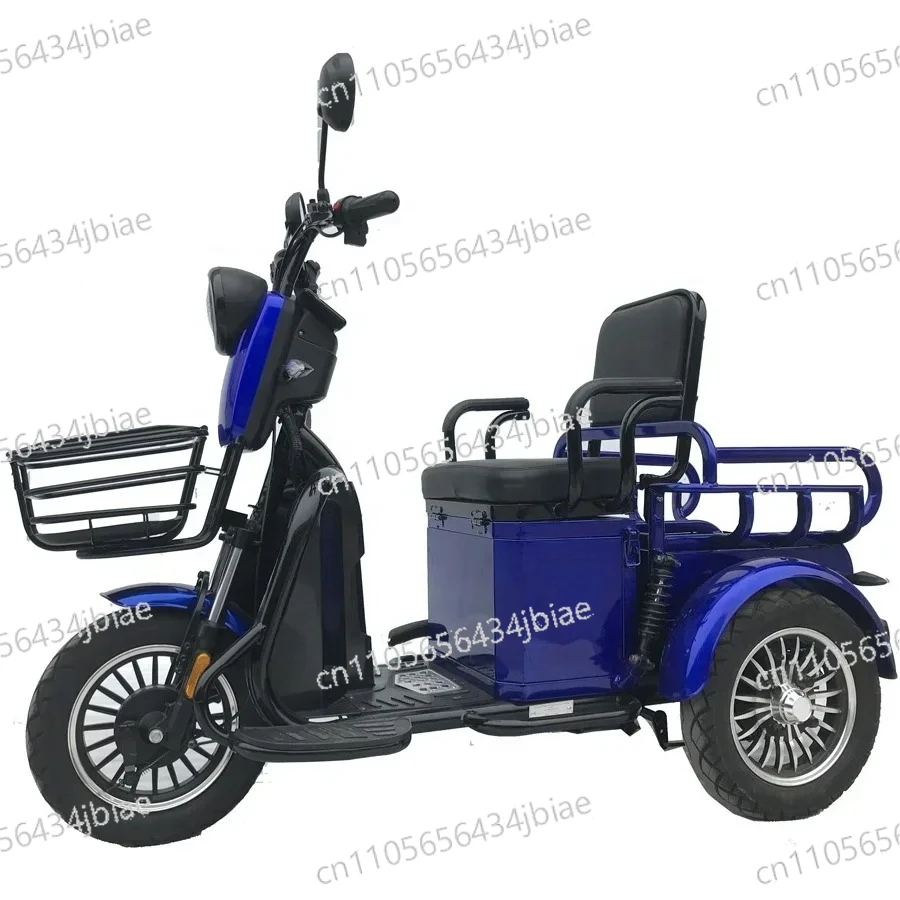 Pickup style 500W 800W Axle driven battery powered environmentally friendly tricycle for cargo transportation